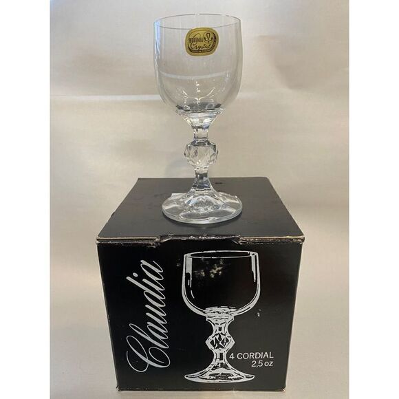 Bohemia Crystal Set Of 4 NIB Vintage Cordial 2.5 OZ Liquor Glasses Claud… - Picture 5 of 7